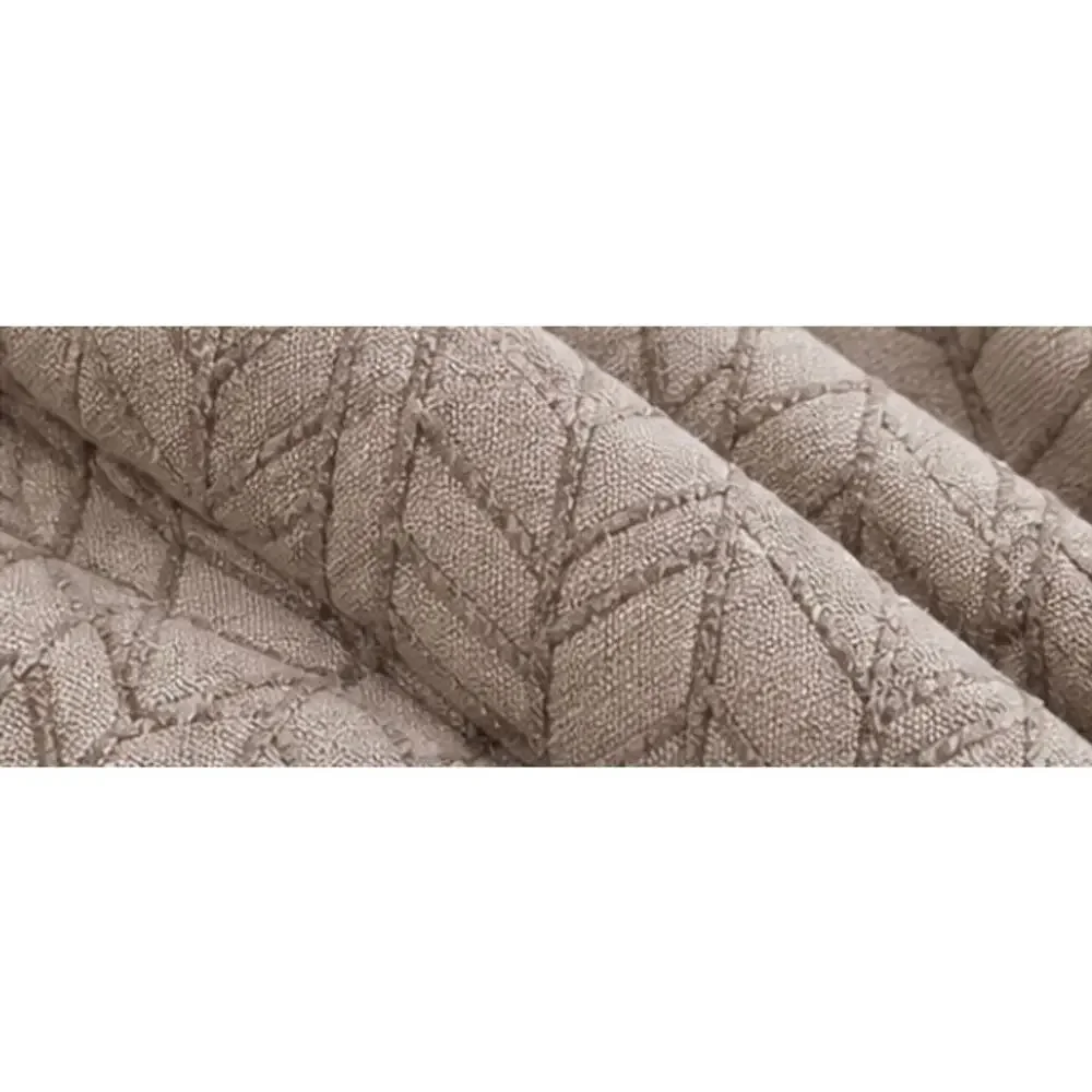 Avocado Organic Cotton 3-Piece King Coverlet Set – Neutral Herringbone – New